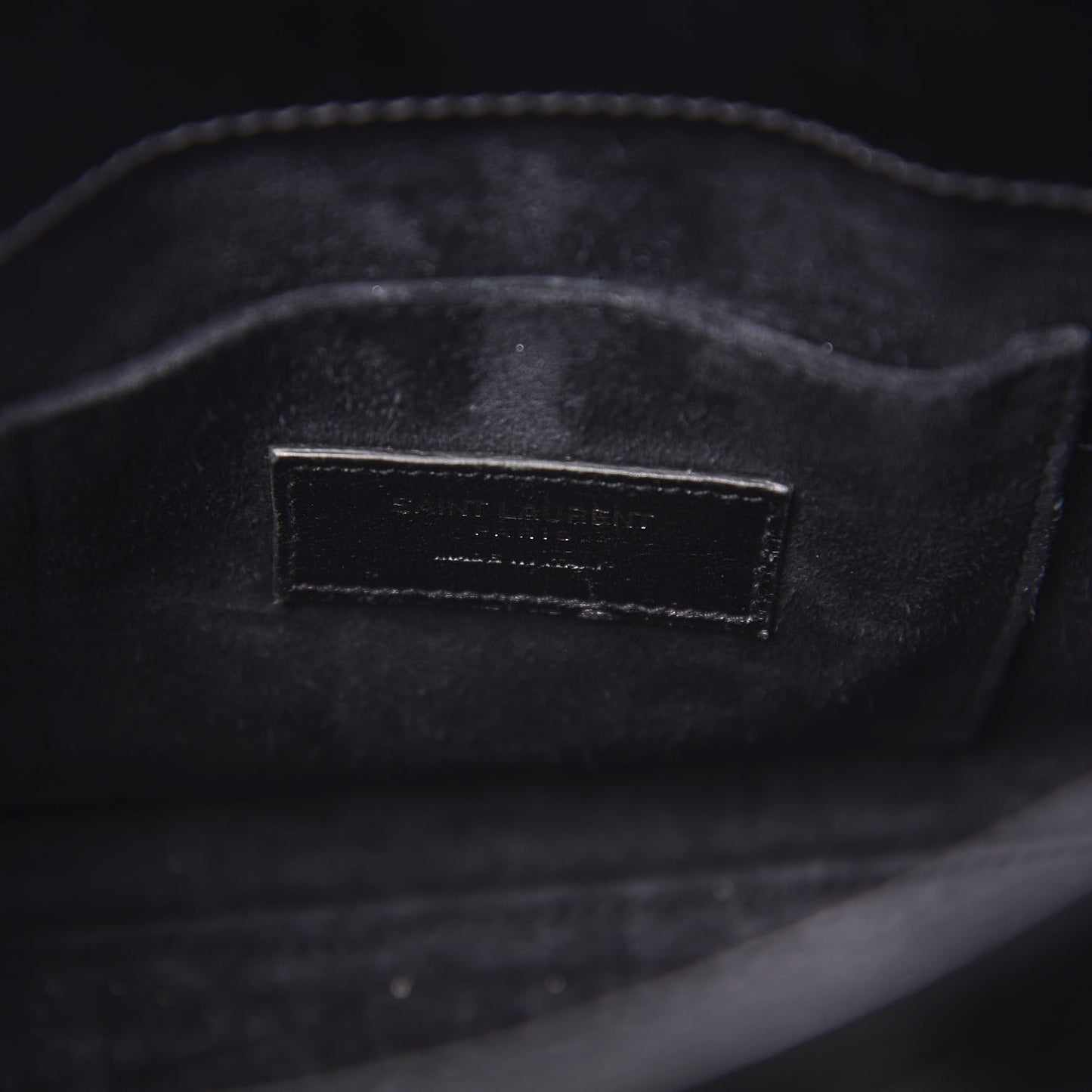 Ribbed Patent Calfskin Nano Sac De Jour Black