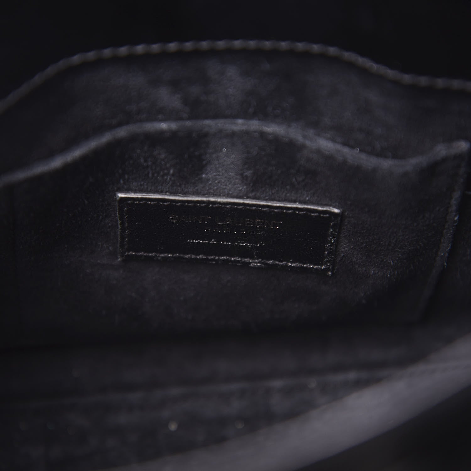 Saint Laurent Ribbed Patent Calfskin Nano Sac De Jour Black 6 of 9