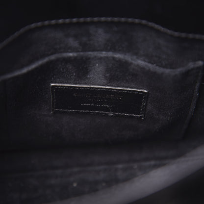 Saint Laurent Ribbed Patent Calfskin Nano Sac De Jour Black 6 of 9