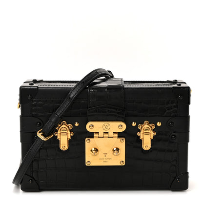 Louis Vuitton Crocodile Petite Malle Black 1 of 9