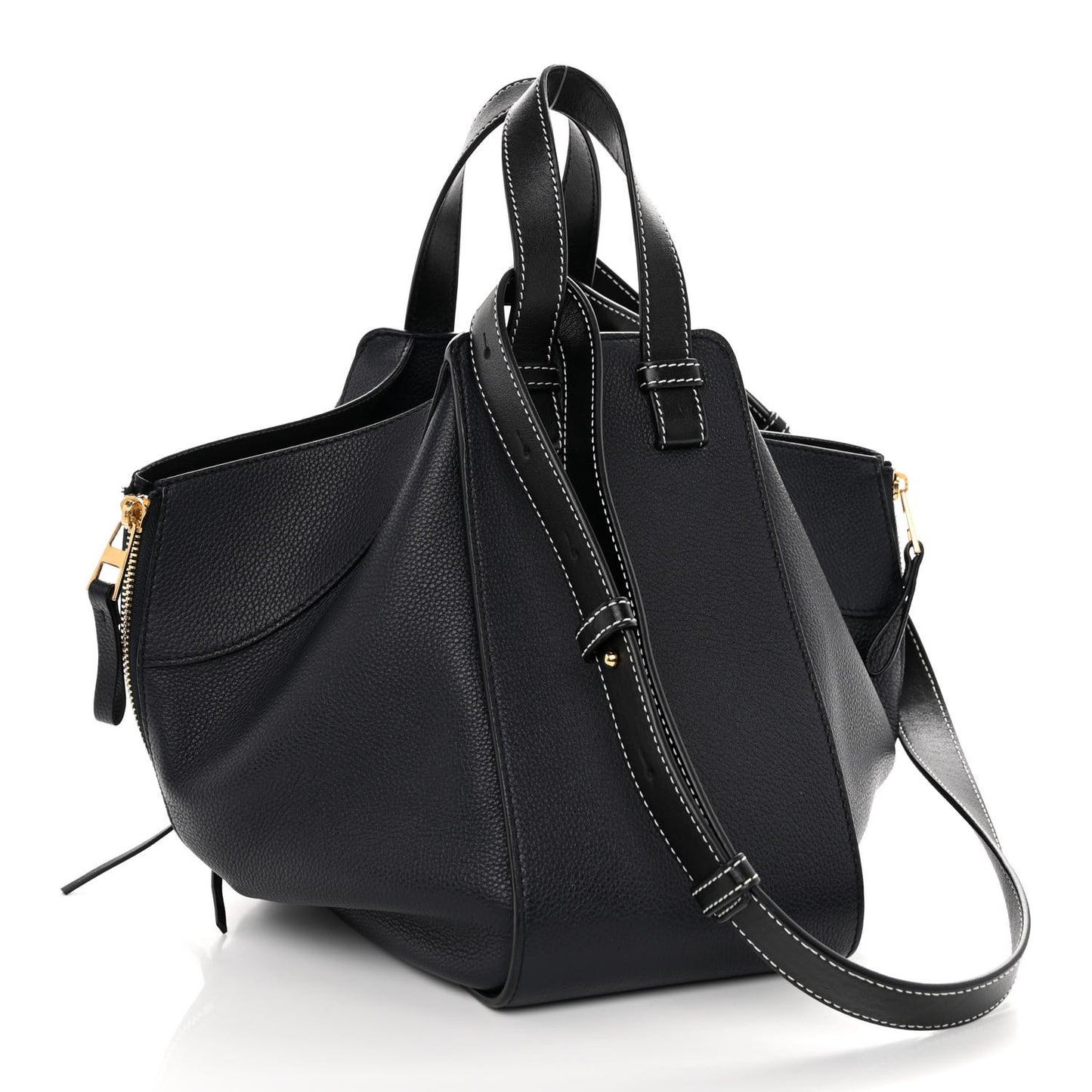 Calfskin Small Hammock Shoulder Bag Midnight Blue Black