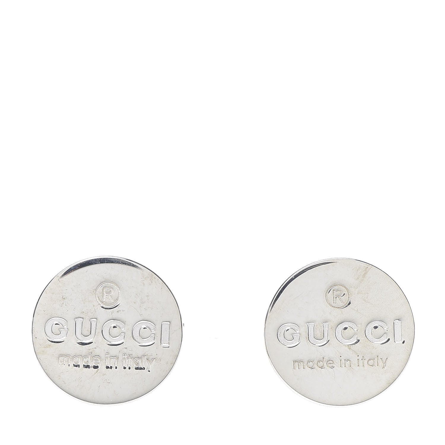Gucci Sterling Silver Round Stud Earrings 1 of 5