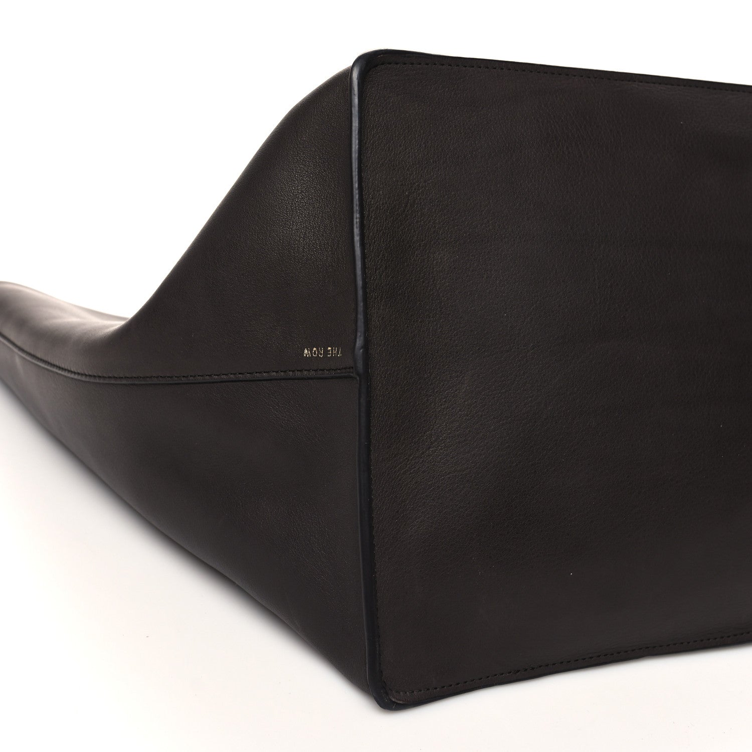 The Row Polished Saddle Calfskin Idaho XL Dark Brown 10 of 13