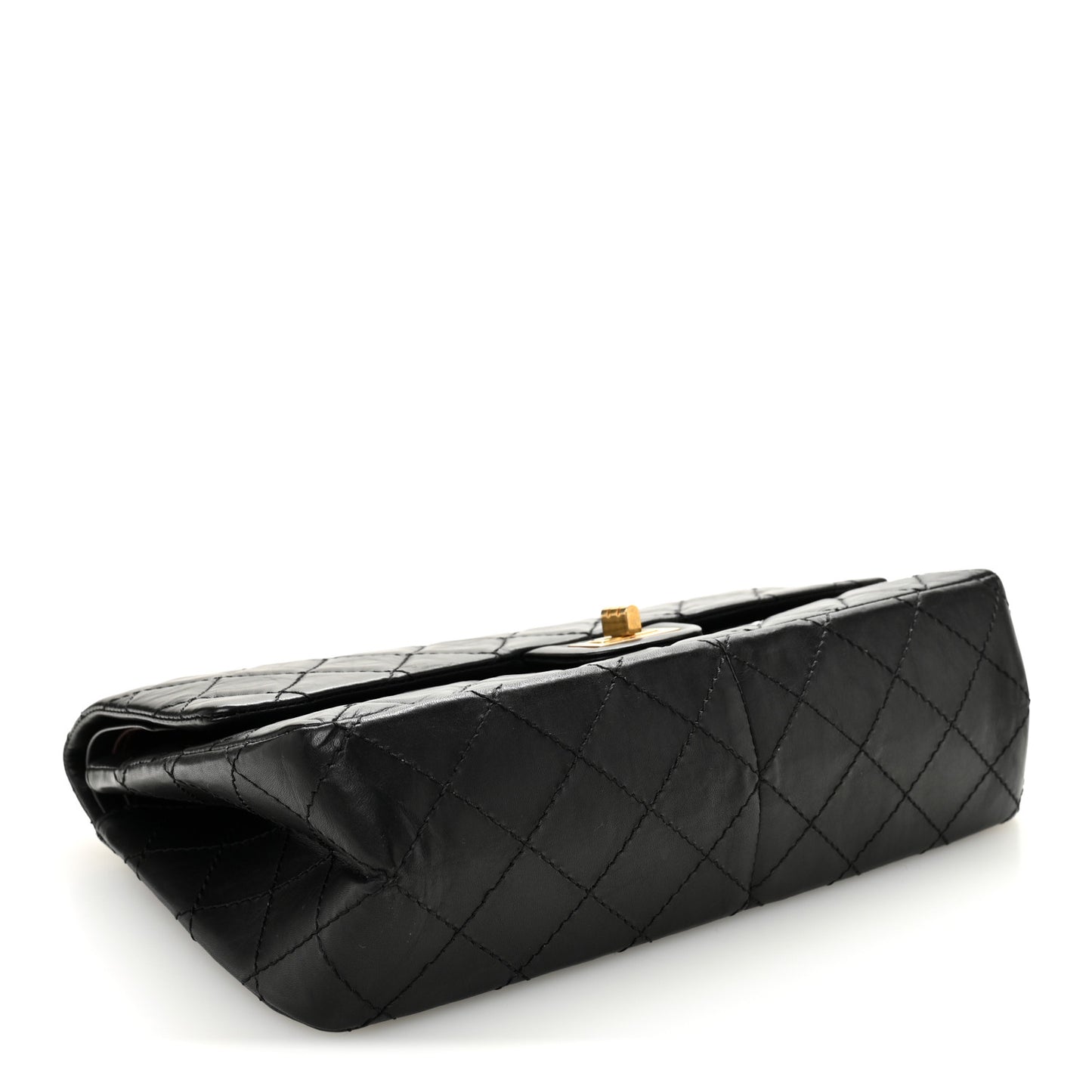 Aged Calfskin Quilted 2.55 Reissue 226 Flap Black