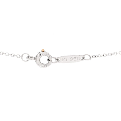 Tiffany Platinum Diamond Oval Key Pendant Necklace 5 of 6