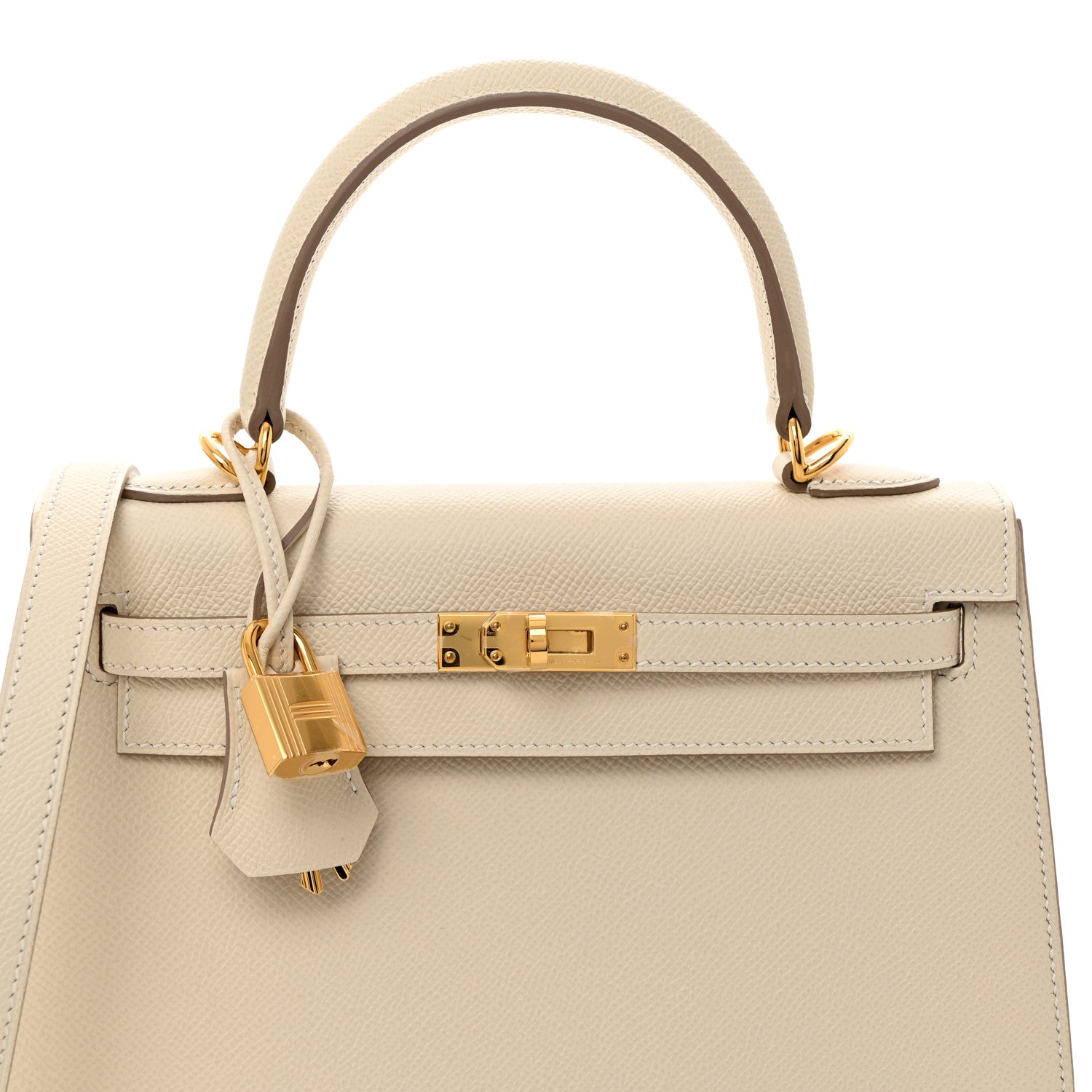 Hermes Epsom Kelly Sellier 25 Craie 8 of 11