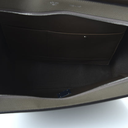 Celine Drummed Calfskin Suede Medium Trapeze Souris 5 of 10