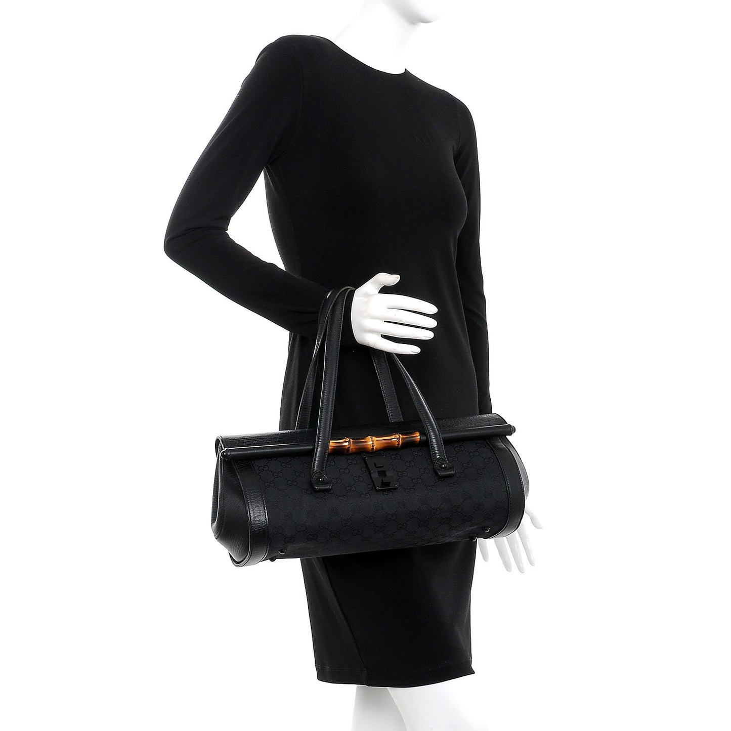 Monogram Bamboo Bullet Bag Black