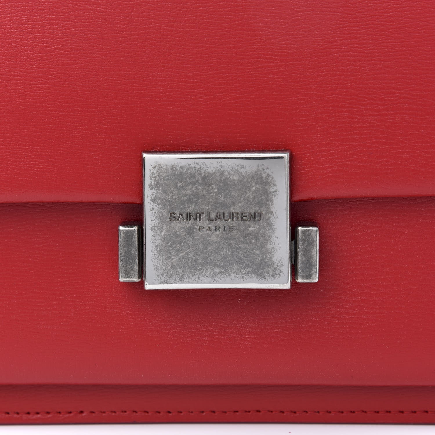 Saint Laurent Calfskin Medium Bellechasse Satchel Red 10 of 10