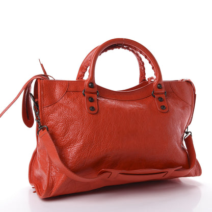 Balenciaga Agneau Classic Hardware City Rouge Coquelicot Rouge Braise 3 of 11