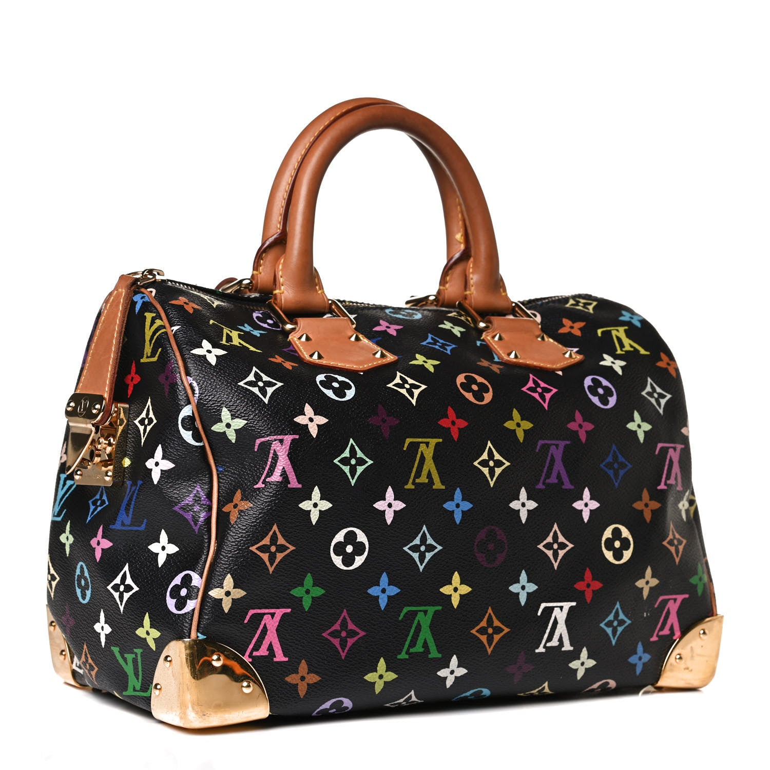 Louis Vuitton Monogram Multicolor Speedy 30 Black 3 of 11