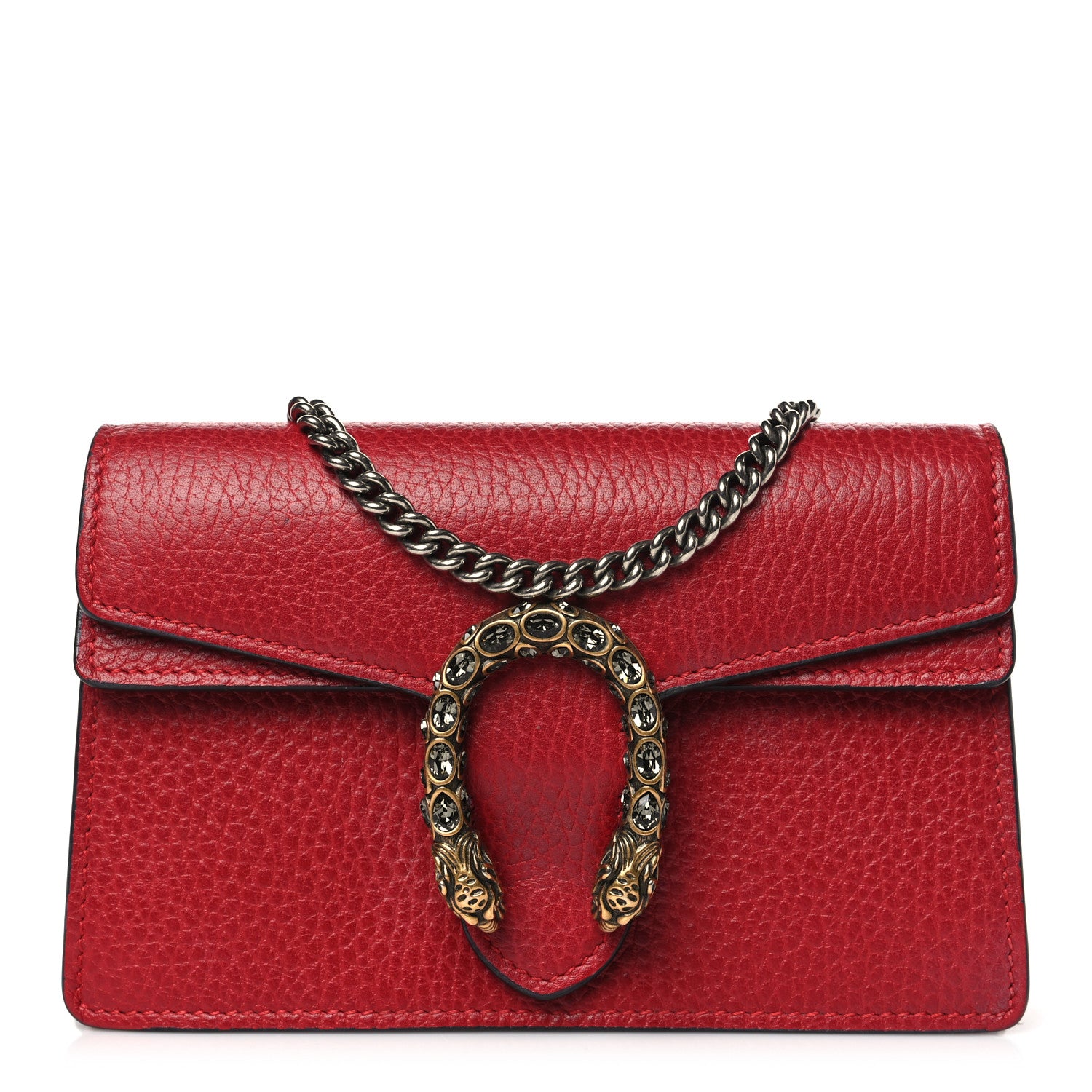 Gucci Calfskin Super Mini Dionysus Shoulder Bag Hibiscus Red 1 of 9