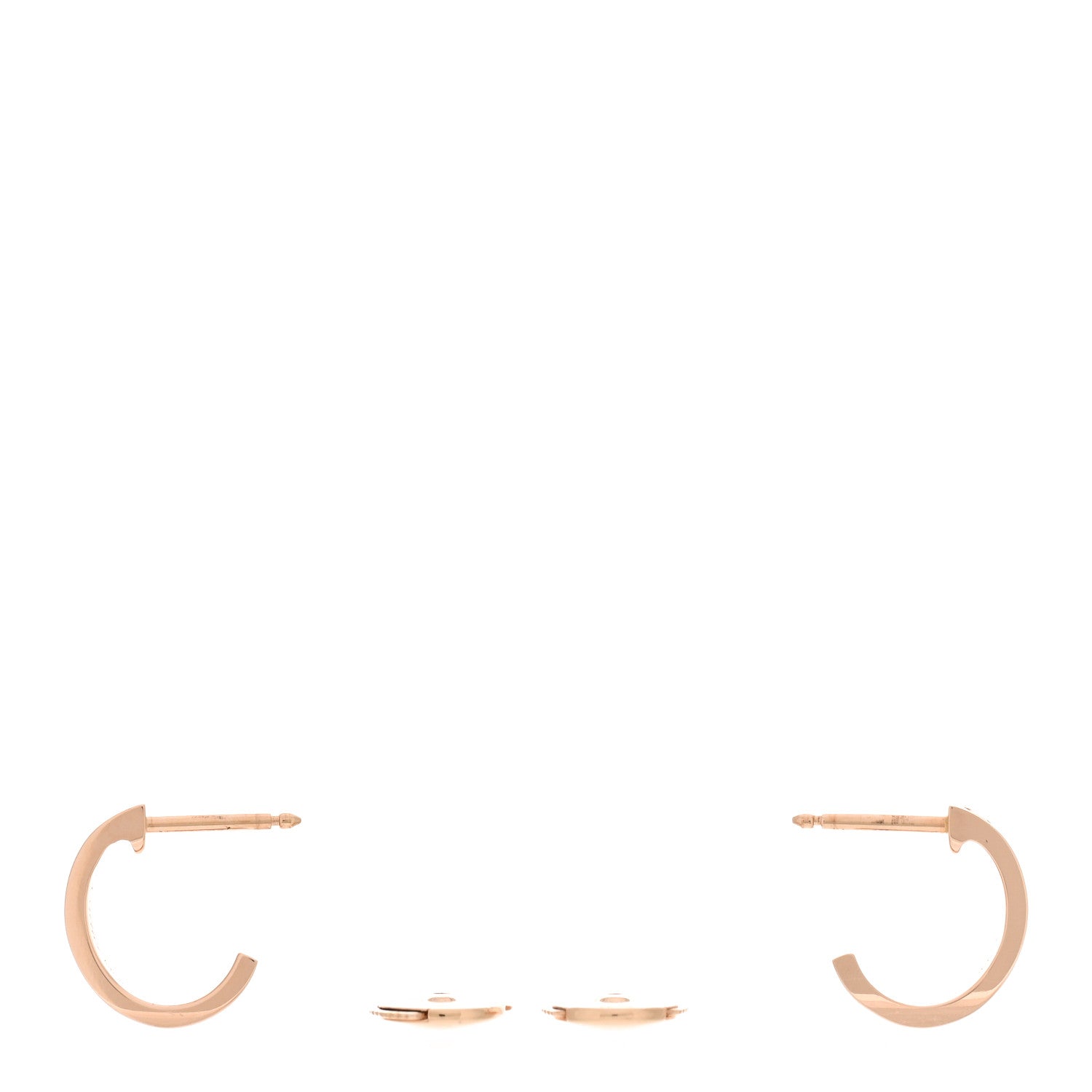 Cartier 18K Pink Gold Small LOVE Hoop Earrings 3 of 5