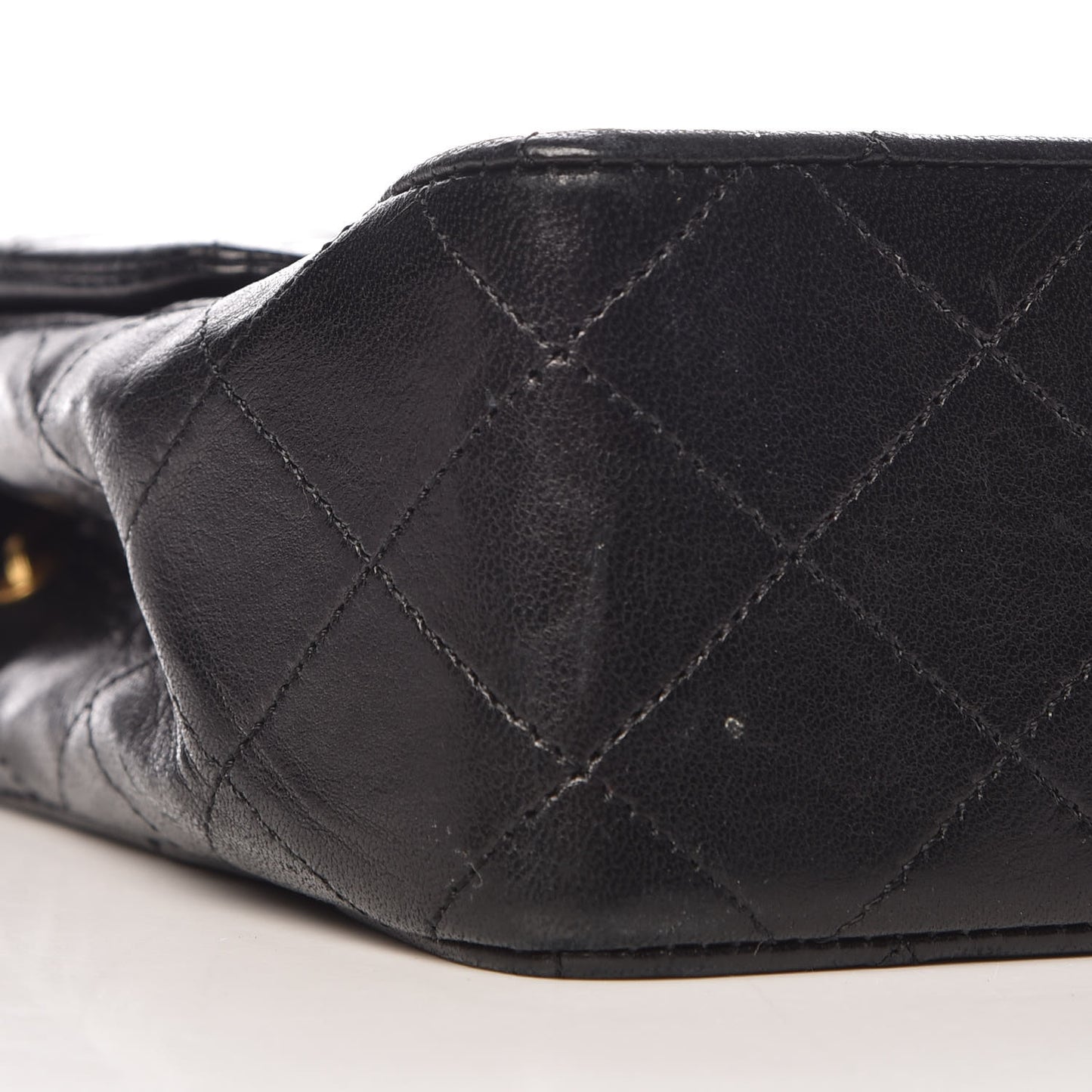 Lambskin Quilted Mini Square Flap Bag Black