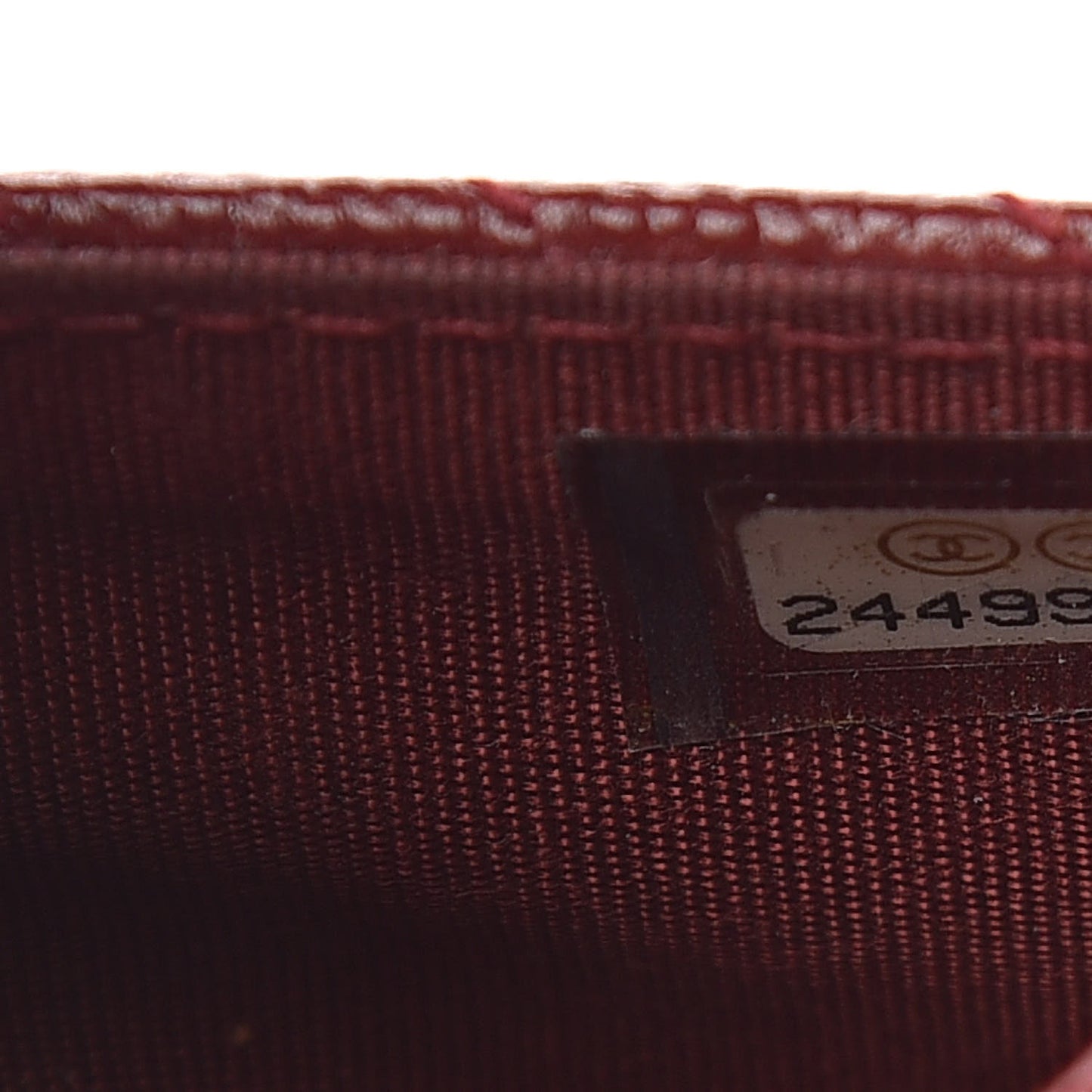 Caviar Chevron Quilted Flap Boy Card Holder Dark Red