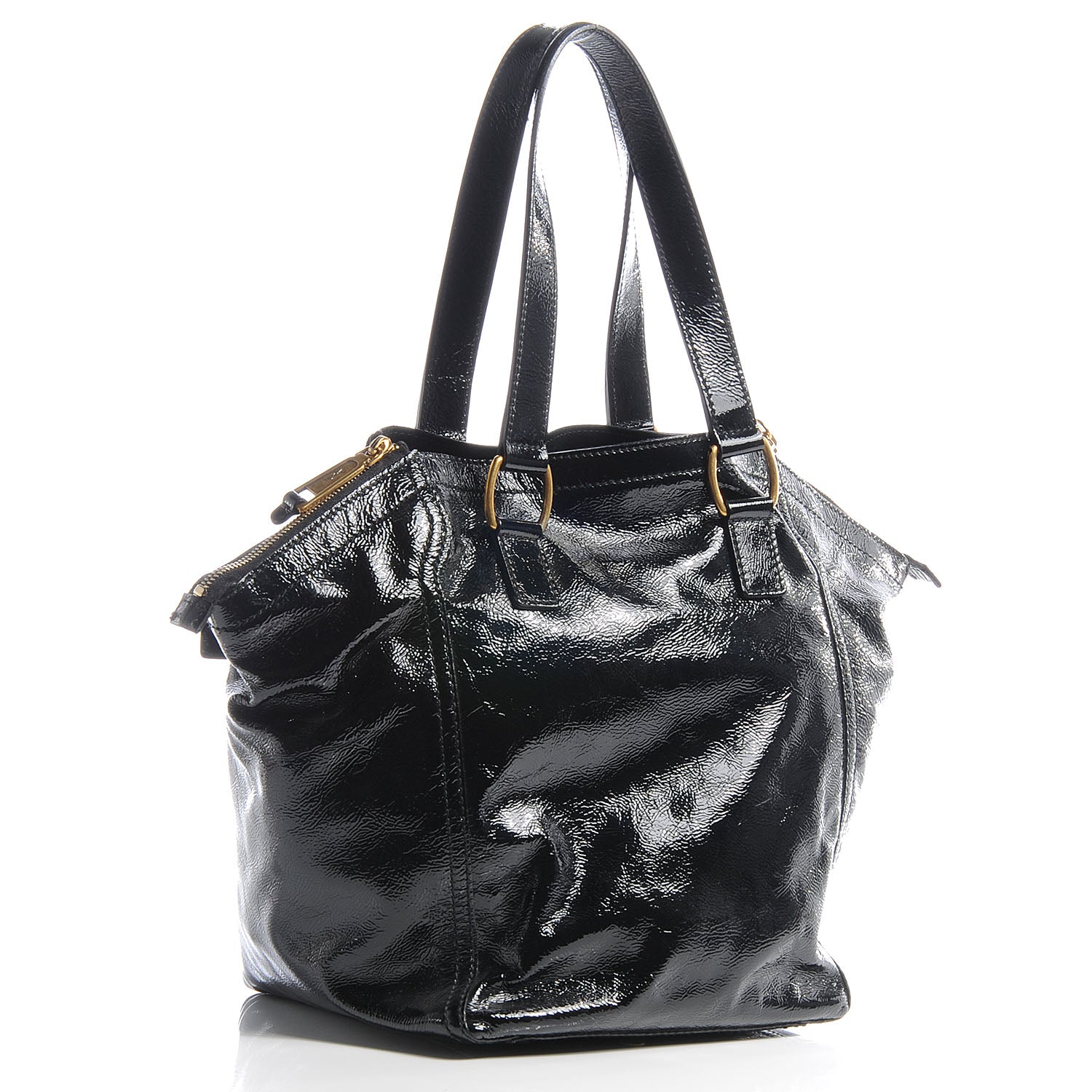 Saint Laurent Patent Small Downtown Black 3 of 8