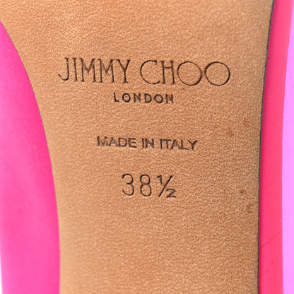 Jimmy Choo Satin PVC Cass Pumps 38.5 Fuchsia 7 of 8