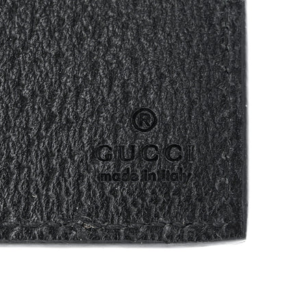 Gucci Textured Dollar Calfskin Horsebit Card Holder Black 6 of 7