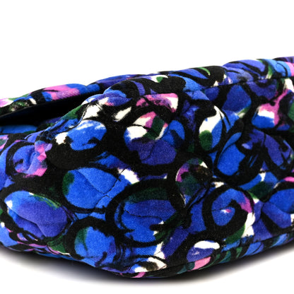 Balenciaga Velvet Floral Quilted M BB Round Shoulder Bag Bleu 9 of 10