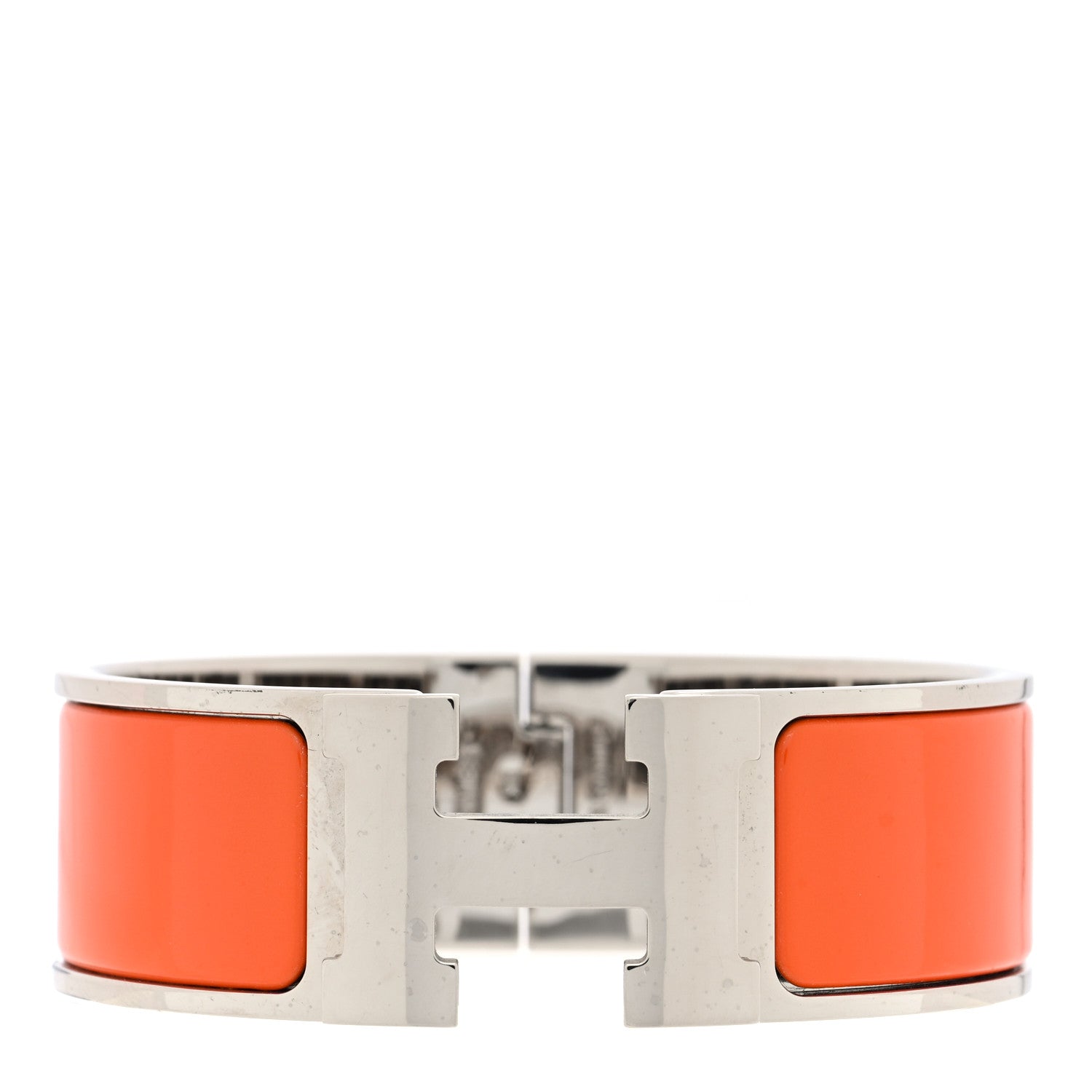 Hermes Enamel Wide Clic Clac H Bracelet PM Orange 1 of 4