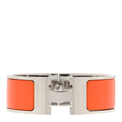 Hermes Enamel Wide Clic Clac H Bracelet PM Orange 1 of 4
