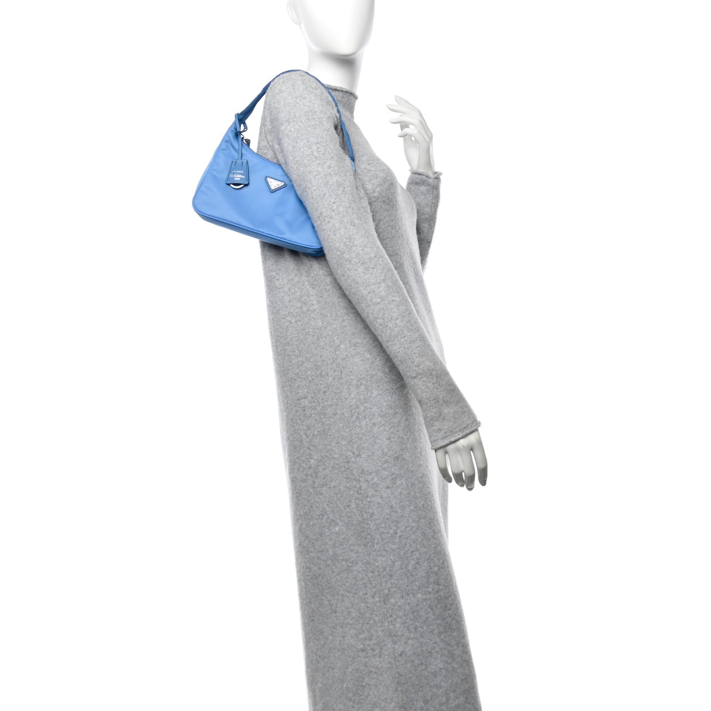 Re-Nylon Saffiano Mini Re-Edition 2000 Bag Pervinca