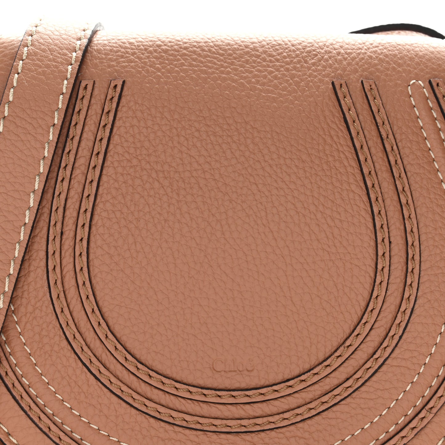 Calfskin Mini Marcie Round Crossbody Bag Muted Brown