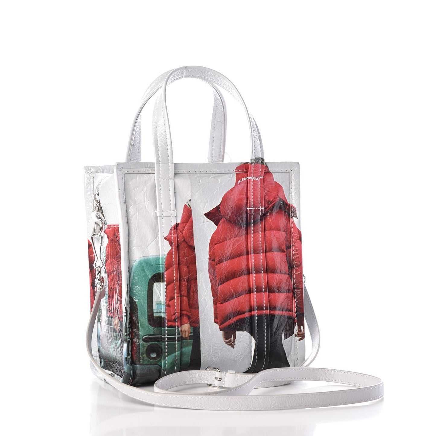 Agneau Arena Bazar Campaign Shopper Tote XS White Red Green