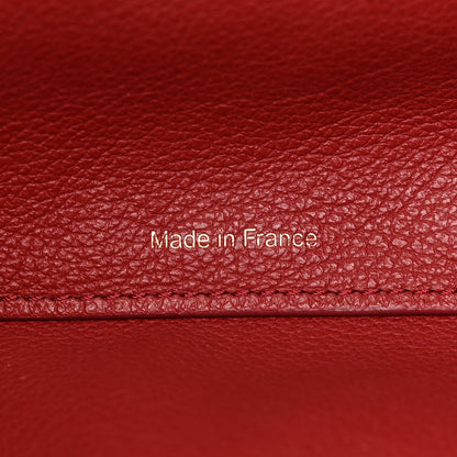 Delvaux Grained Calfskin Le Pin Tote Red 7 of 16