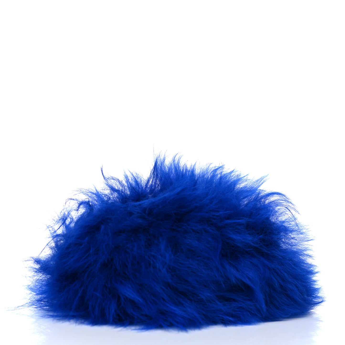 Shearling Lambskin CC Hook Card Holder Blue