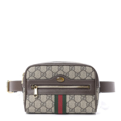 Gucci GG Supreme Monogram Web Small Ophidia Belt Bag 95 38 Dark Brown 1 of 11