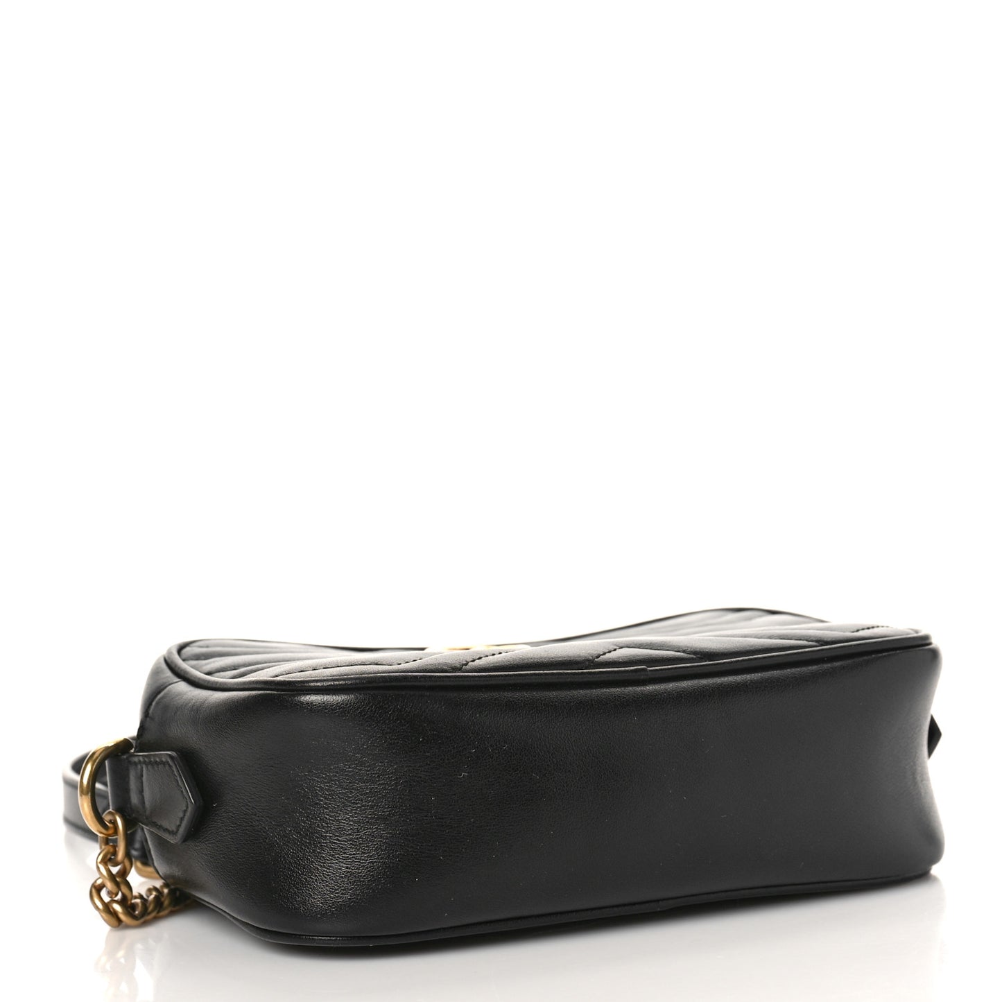 Calfskin Matelasse Mini GG Marmont Chain Shoulder Bag Black
