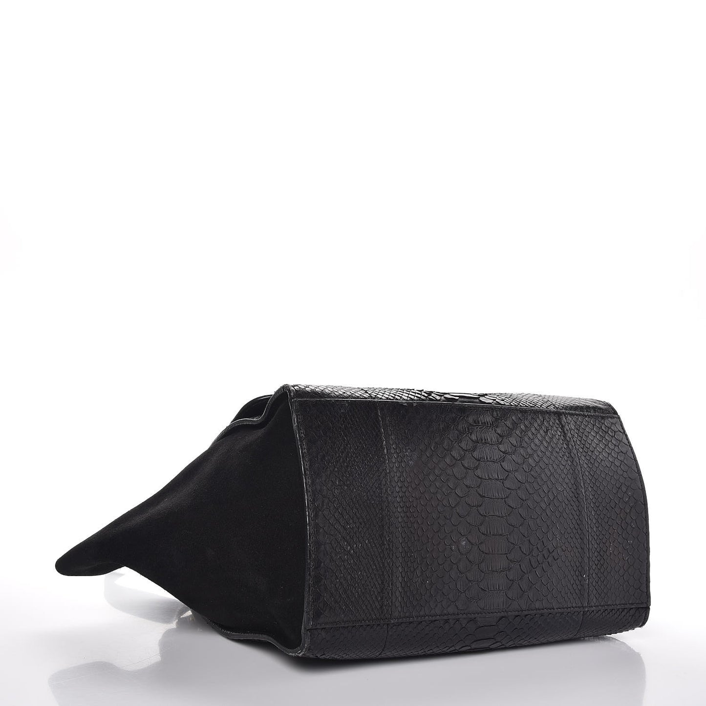 Python Suede Medium Trapeze Black