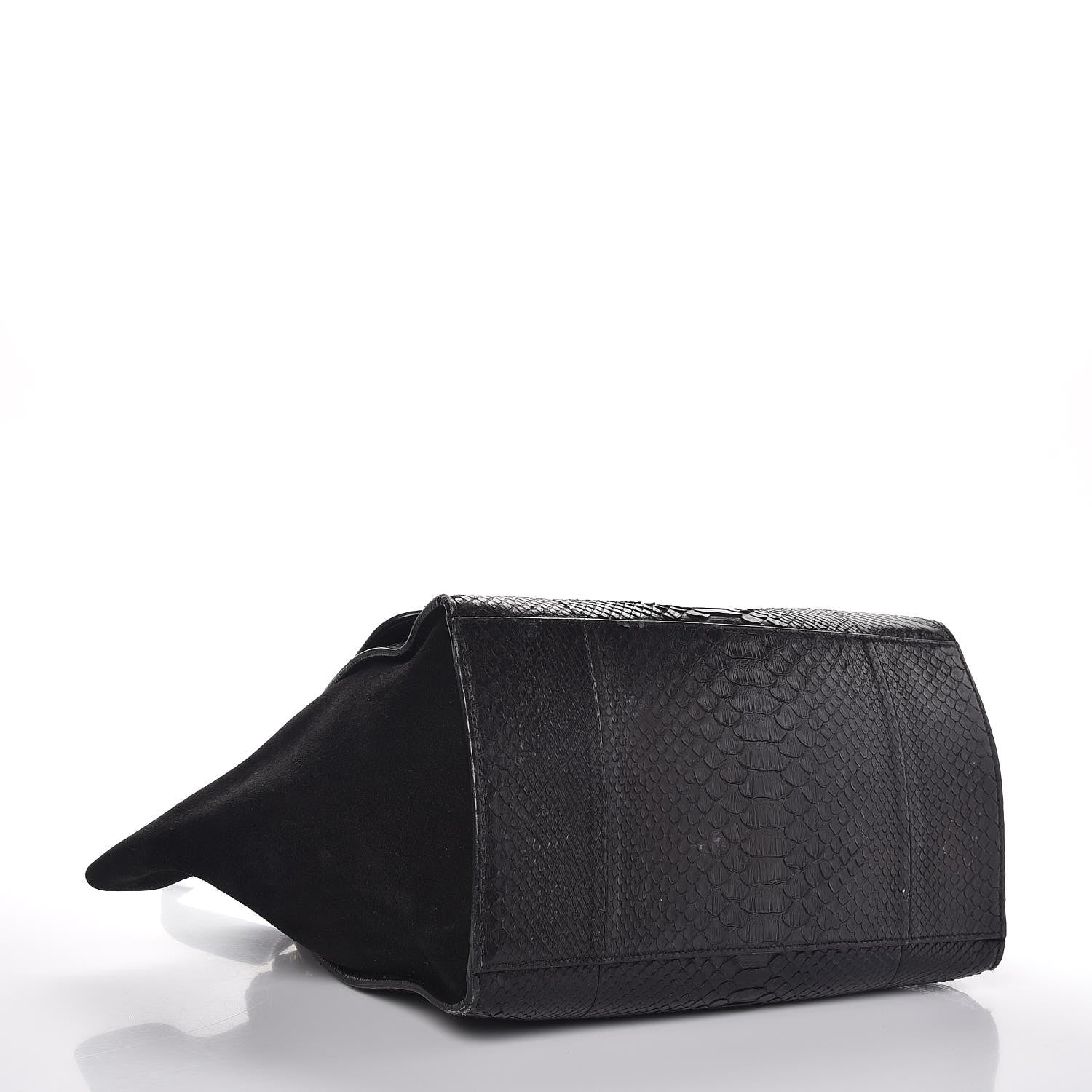 Celine Python Suede Medium Trapeze Black 5 of 8