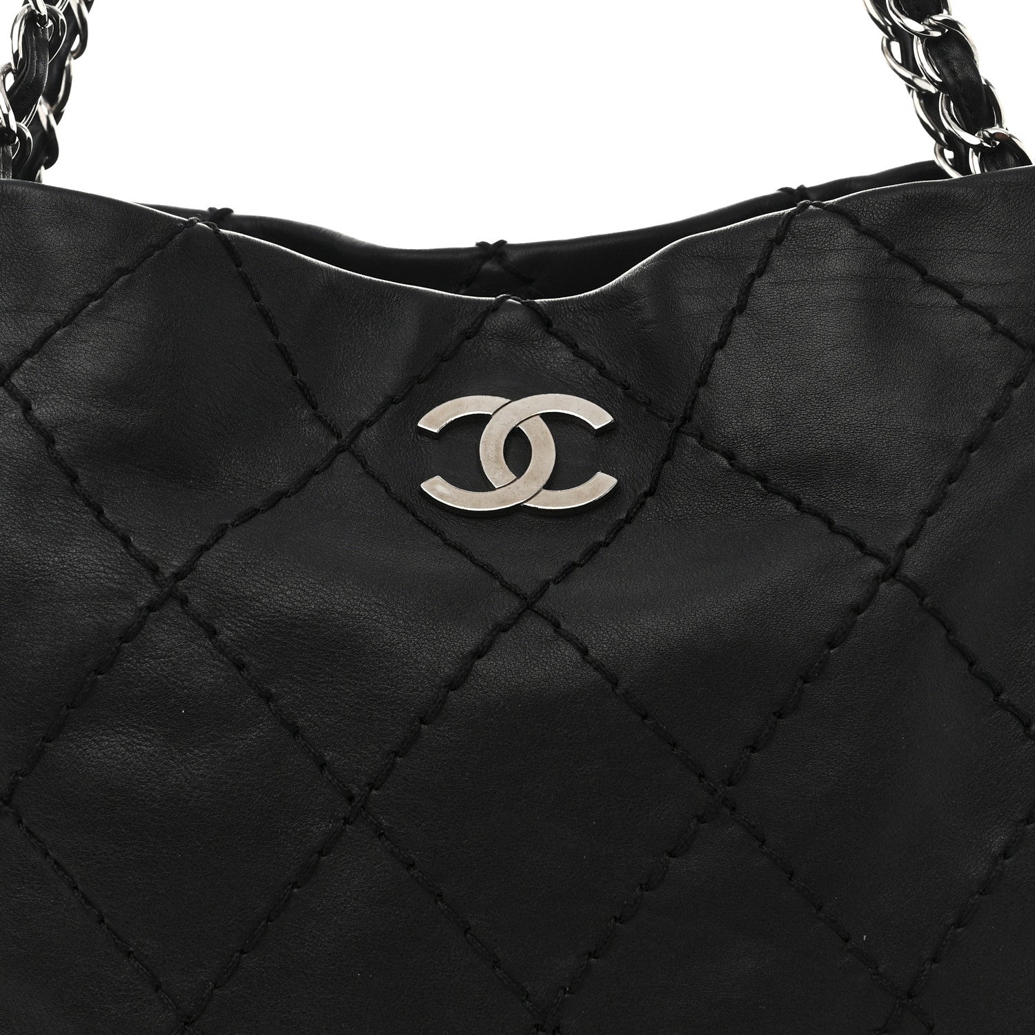 Chanel Lambskin Expandable Tote Black 8 of 13
