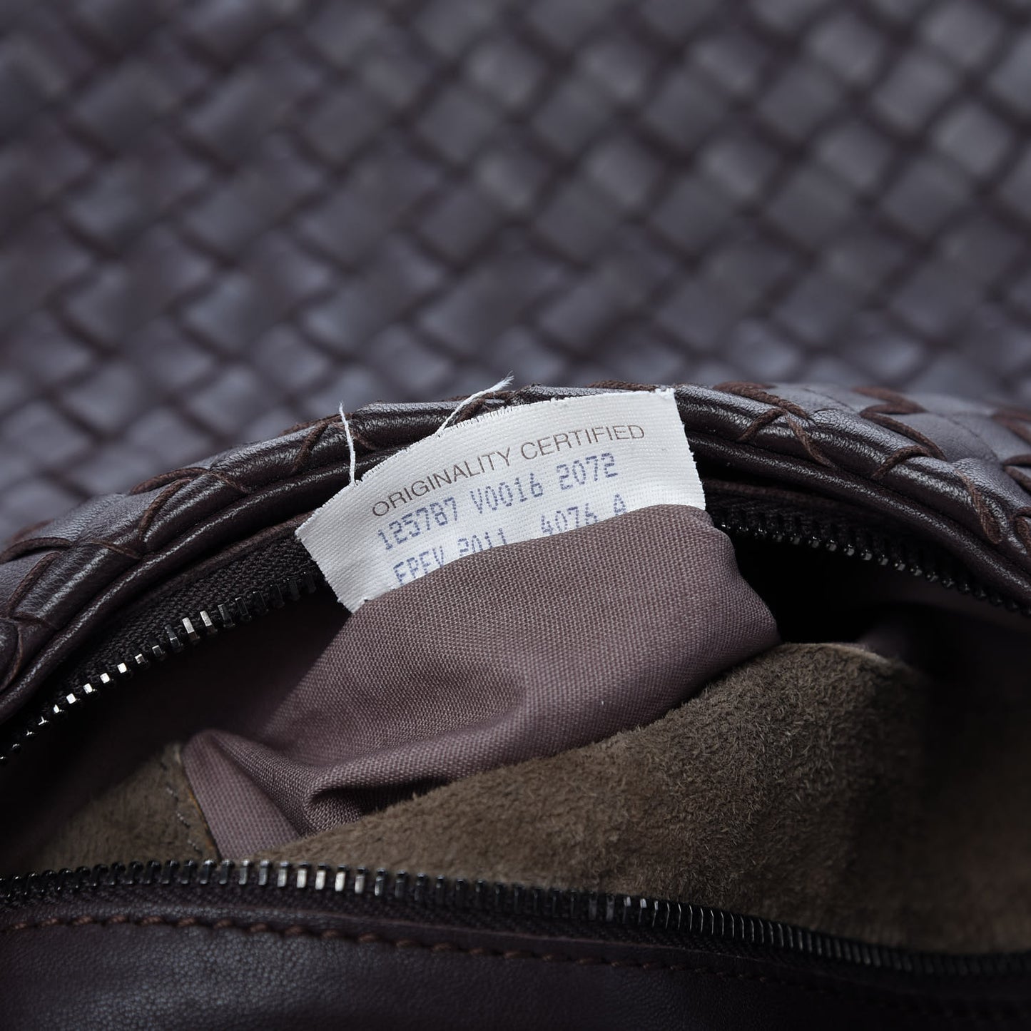 Nappa Intrecciato Medium Campana Ebano