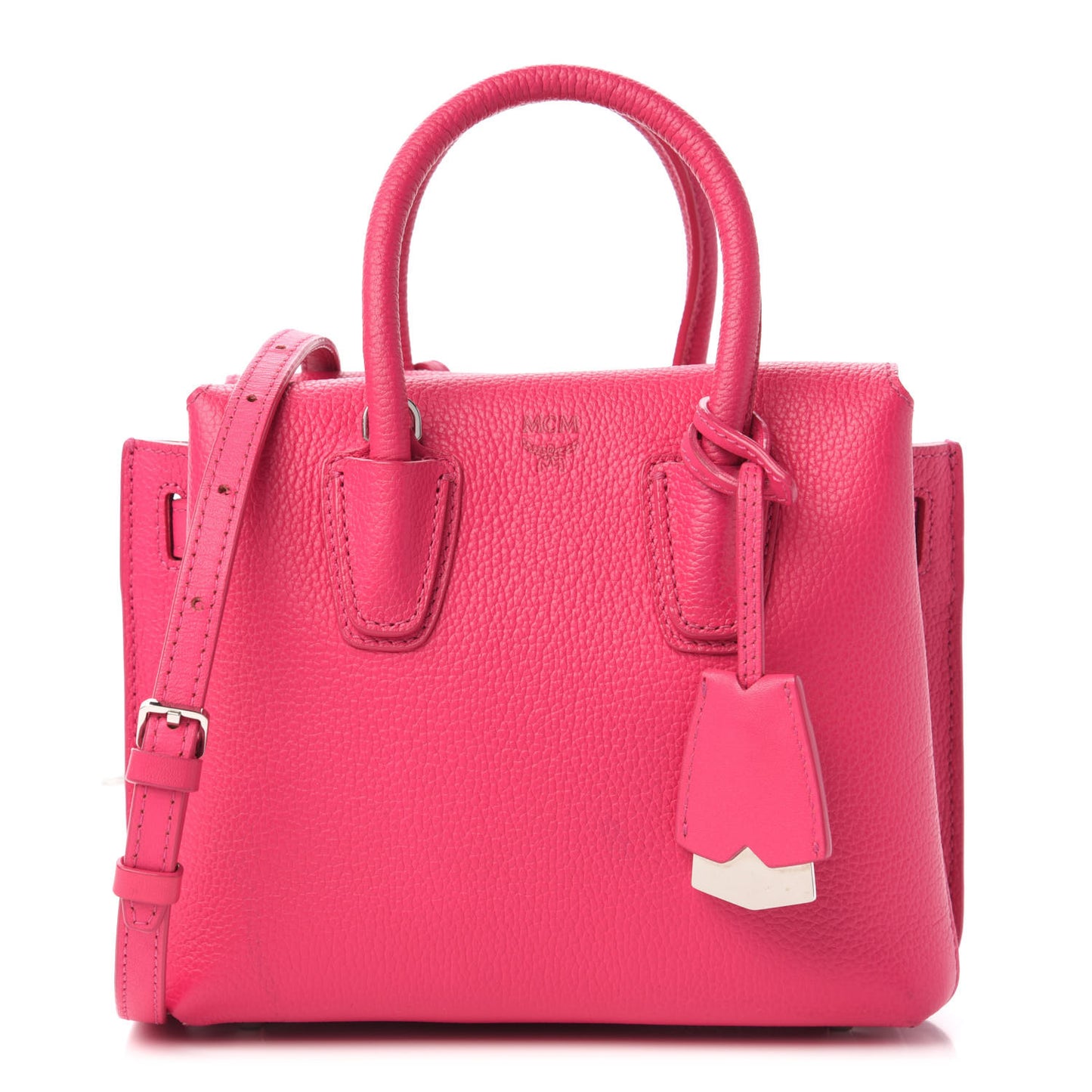 Grained Calfskin X-Mini Milla Tote Beetroot Pink