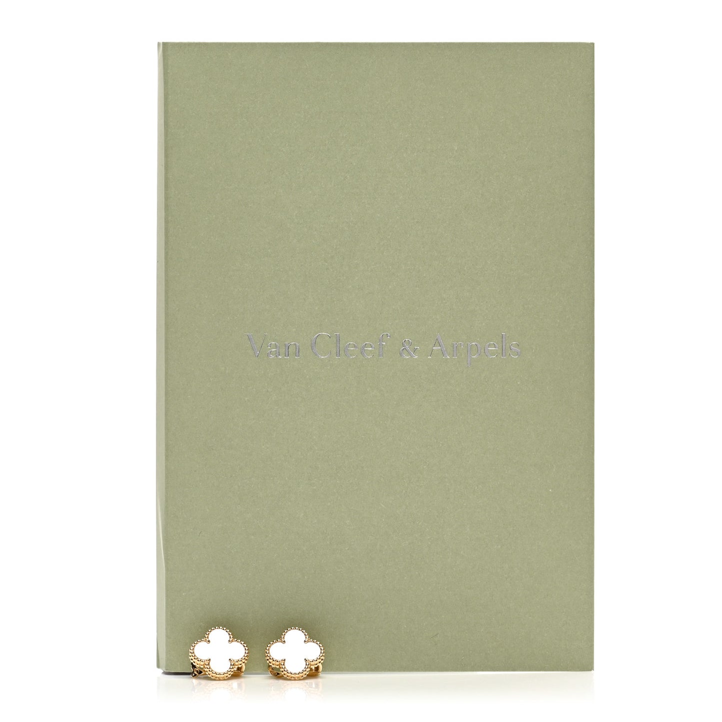 18K Yellow Gold Mother of Pearl Vintage Alhambra Earrings
