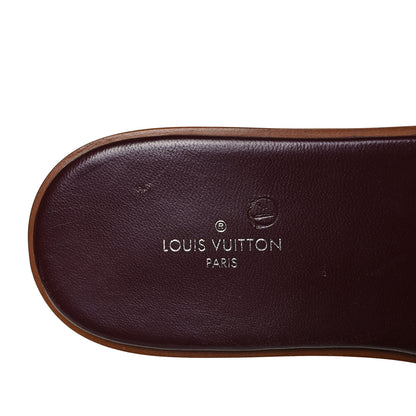 Louis Vuitton Jacquard Since 1854 Lock It Flat Mule 37 Bordeaux 7 of 7
