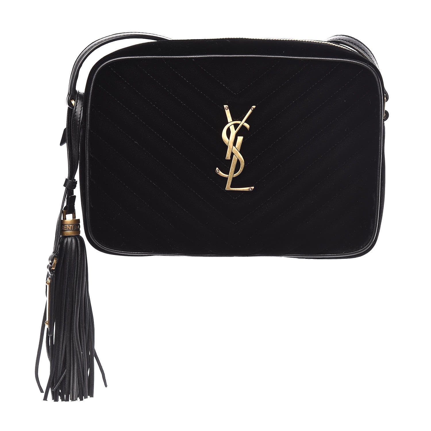 Saint Laurent Velvet Matelasse Monogram Lou Camera Bag Black 1 of 9