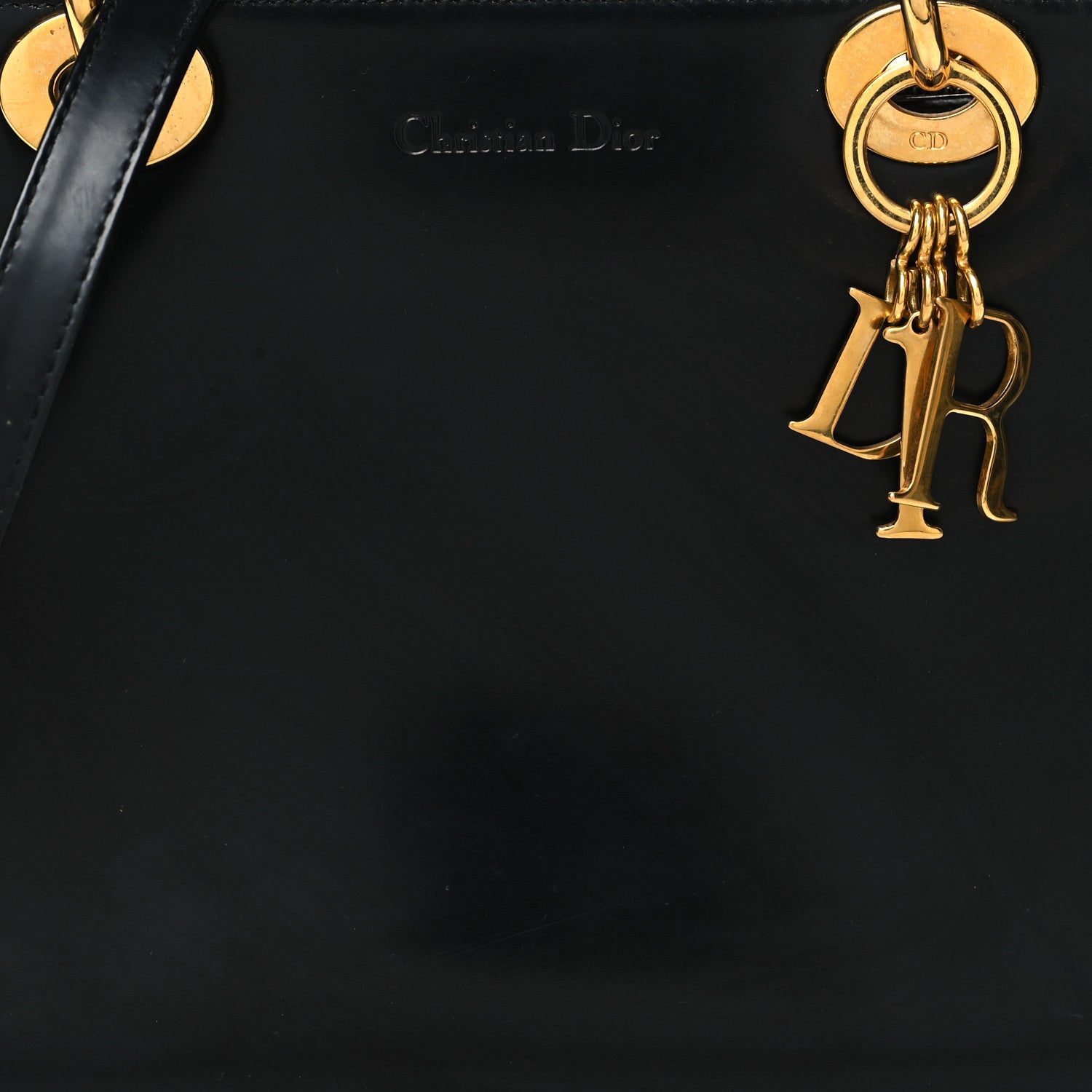 Christian Dior Glazed Calfskin Medium Lady Dior Black 8 of 15