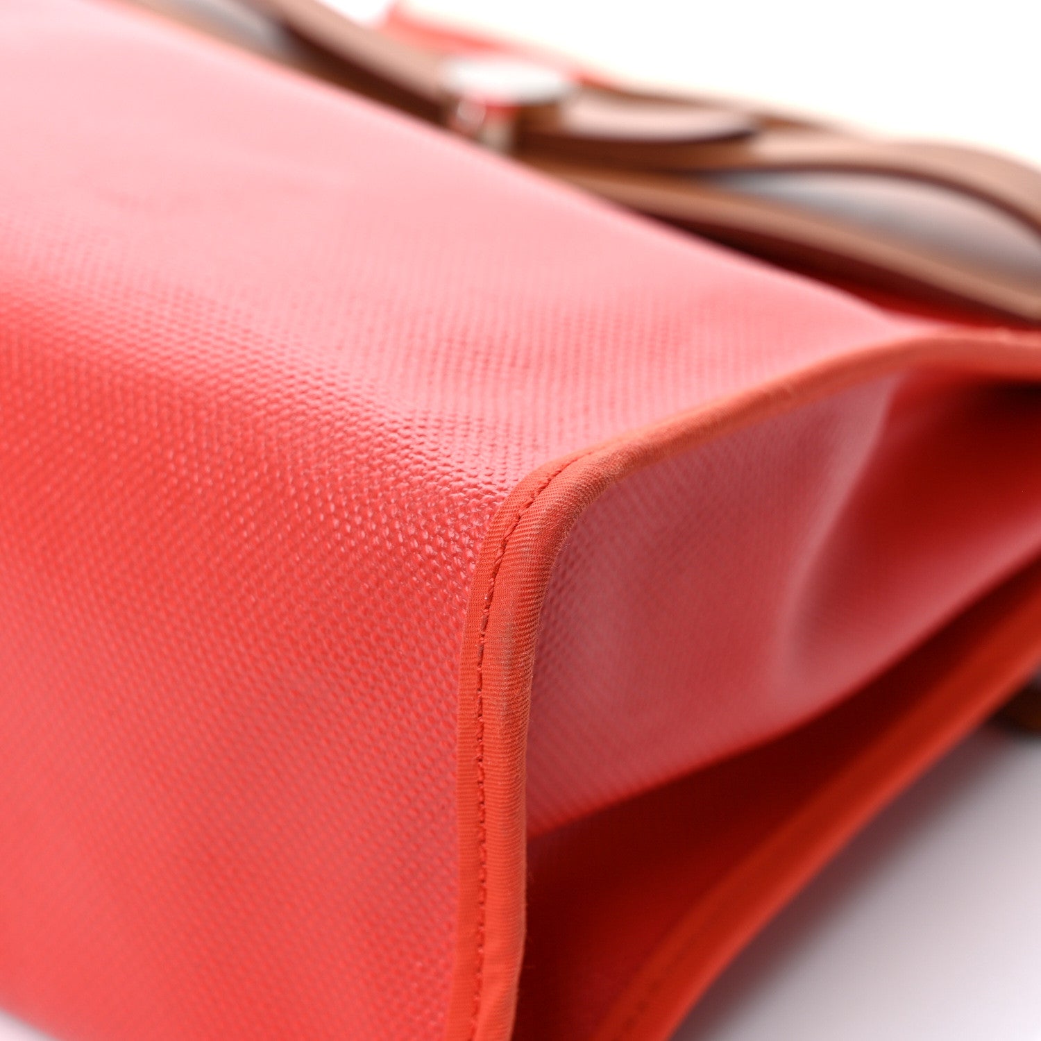 Hermes Toile H Berline Vache Hunter Herbag Zip 31 PM Naturel Rouge H 13 of 17