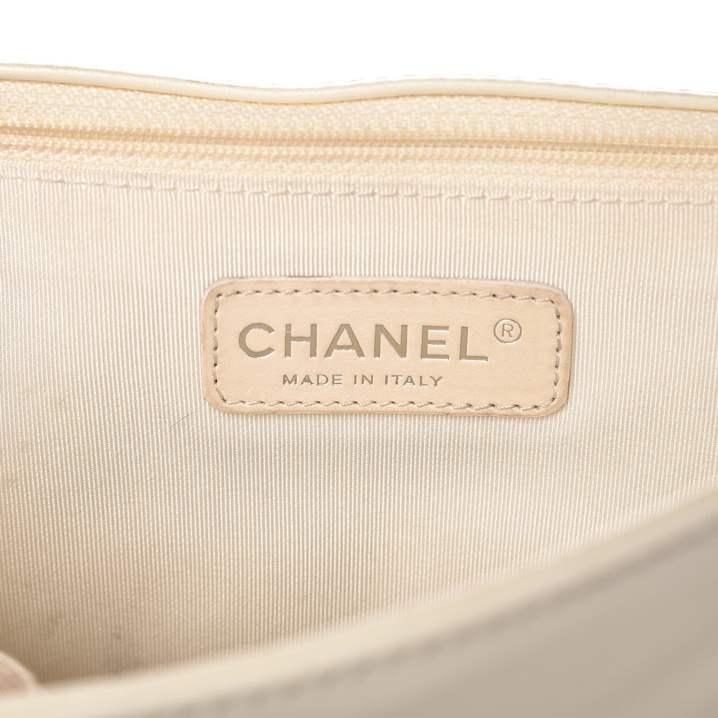 Lambskin Quilted Large Boy Flap Black White