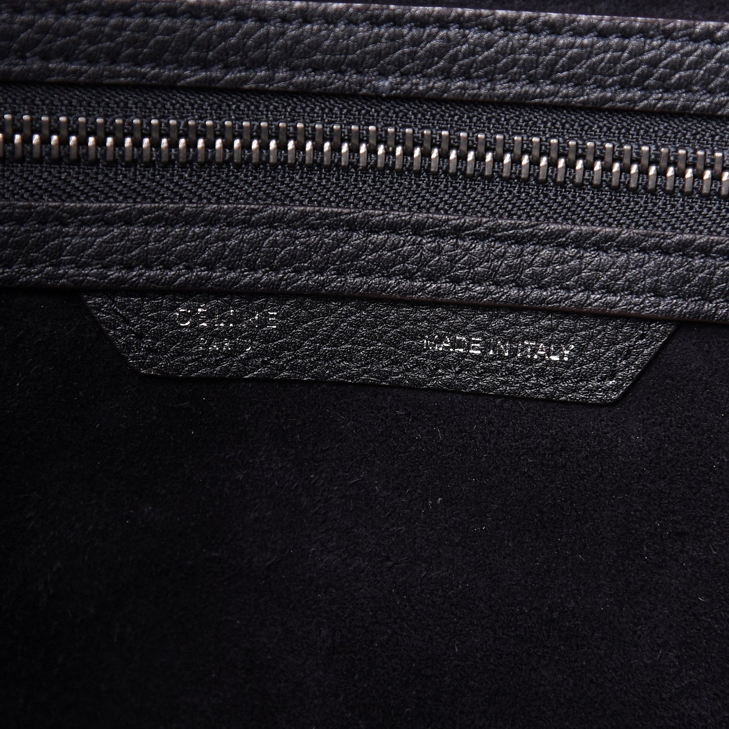 Drummed Calfskin Mini Luggage Black