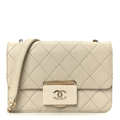 Chanel Sheepskin Quilted Mini Beauty Lock Flap Beige 1 of 10