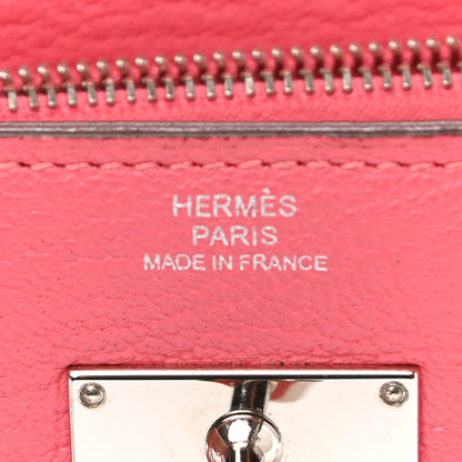 Hermes Chevre Mysore Kelly Longue Wallet Rose Lipstick 6 of 9