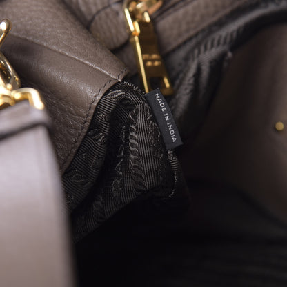 Prada Vitello Daino Shopping Satchel Argilla 7 of 10