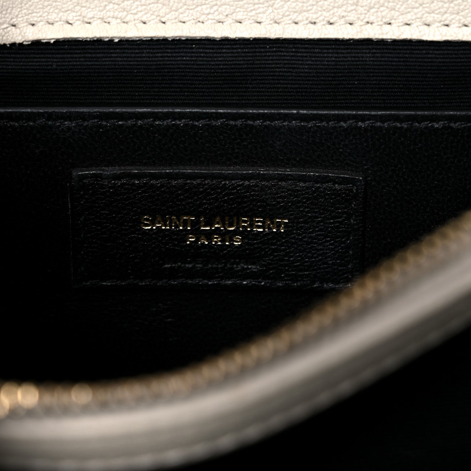 Saint Laurent Sheepskin Matelasse Chevron Monogram Medium College Bag Crema Soft 7 of 22