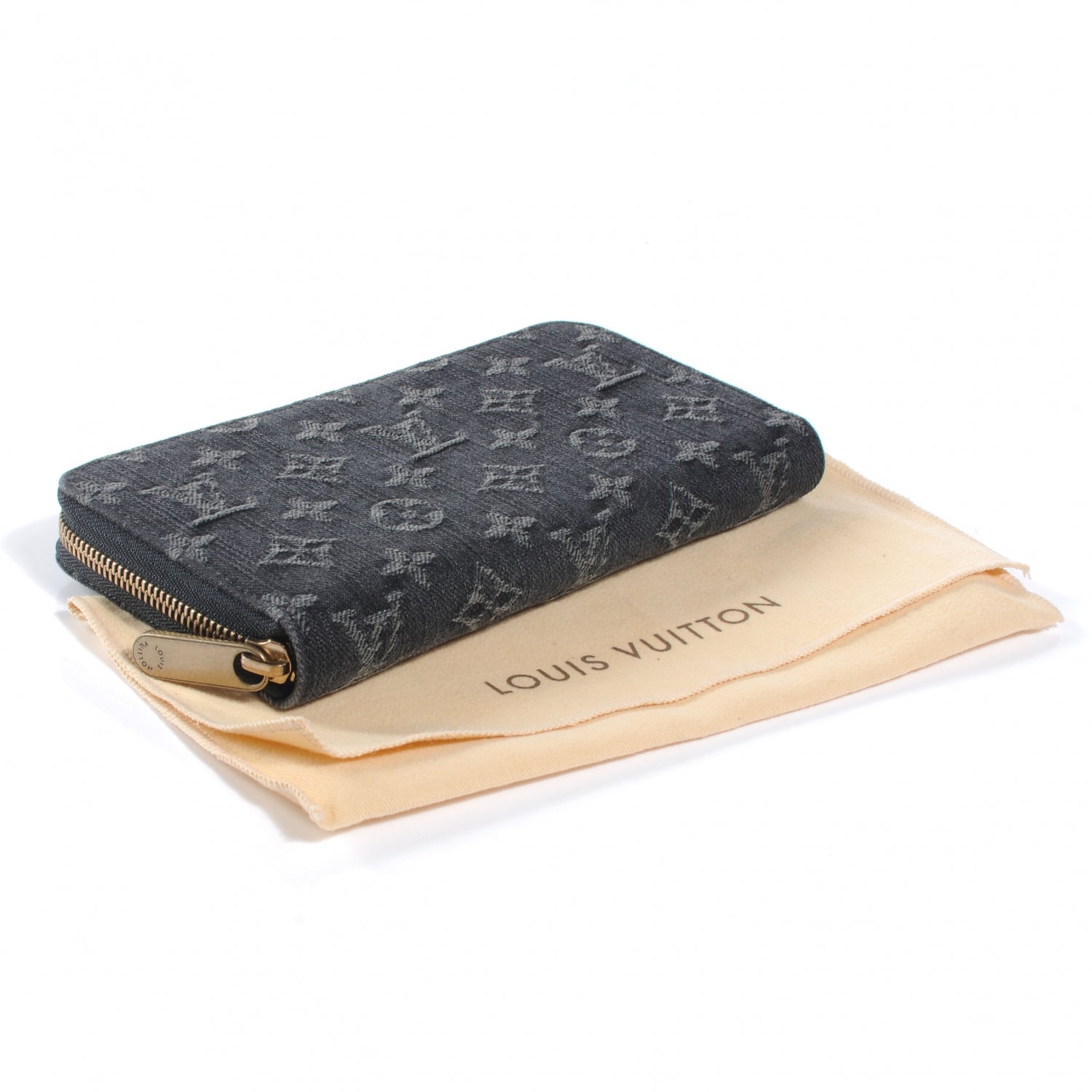 Louis Vuitton Denim Zippy Wallet Black 5 of 8