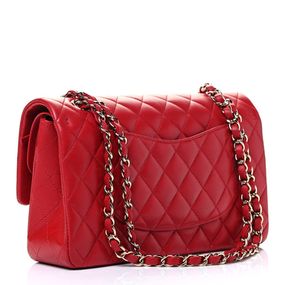 Chanel Lambskin Quilted Medium Double Flap Red 2 of 4